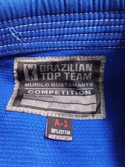 Brazilian Top Team BTT Competition BJJ Gi Jacket A3 Blue Murilo Bustamante