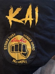 Cobra Kai Jiu Jitsu Gi, Black/ Gold, Adult A6 , 100% Cotton