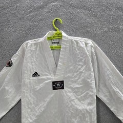 Adidas Men Shirt 1 150 CM White Embroidered Taekwondo Logo Martial Arts READ