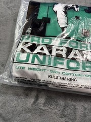 Vintage ProForce Karate Uniform Kids XS Size 000 White Lite Gi 55% Cotton Poly