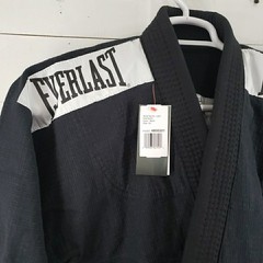 Everlast Martial Arts Gi Kimono Sz A2 Black Jacket