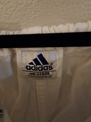 adidas adi JJ 220 Judo Gi Uniform White/Black Stripes Adult Unisex Size 190