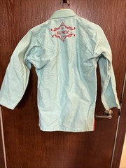 FLUORY Heavyweight Grappling Kimono Women’s Size F2 Teal/Red EUC