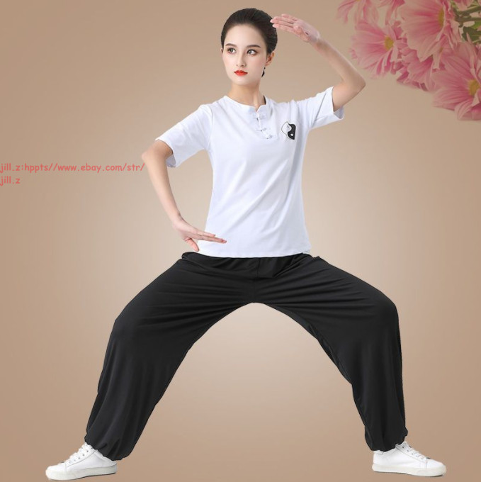 Men Women Chinese Tai Chi Uniforms Kung Fu Wushu Martial Arts Exercise Clothing