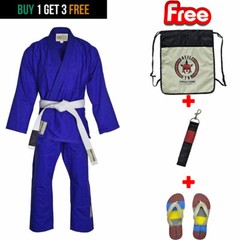 Royal Blue BJJ Suit Pearl weave Ripstop Brazilian Jiu-jitsu Kimono Fit GI