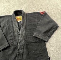 Fuji Gi Top Childrens Size C1 Black BJJ Jiujitsu Grappling Kids Youth Active