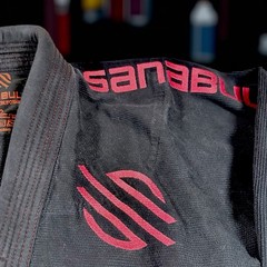 Sanabul Kids BJJ Gi A0 Black Red Marcelo Mafra Patch Brazilian Jiu Jitsu Uniform