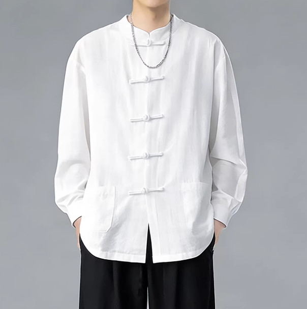 Summer Men’s Tang Suit Traditional Kung Fu Tai Chi Shirt and Pants Uniform Sets