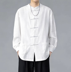 Summer Men’s Tang Suit Traditional Kung Fu Tai Chi Shirt and Pants Uniform Sets