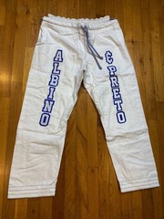Albino & Preto Batch 102 White BJJ Gi 450 GSM Pearl Weave Jiu Jitsu Kimono