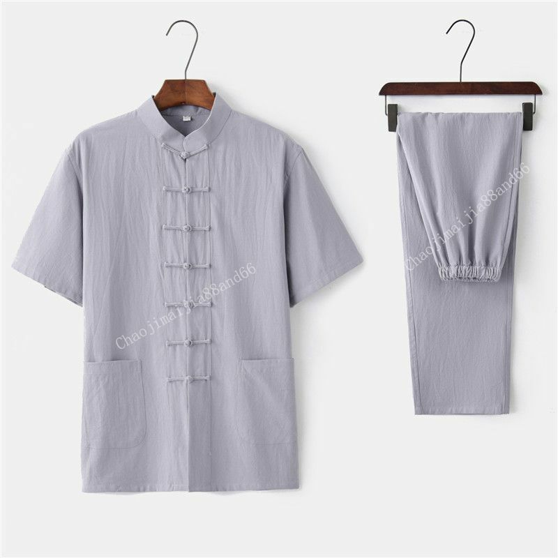 Chinese Tradition Martial Arts uniform Kung Fu Tai chi cotton linen Tang Suit