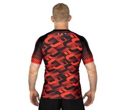 Fuji Match MMA BJJ Jiu Jitsu ShortSleeve Short Sleeve SS Rashguard – Red Black