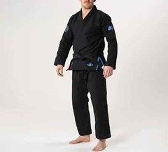 Fuji Sports Flow Tech Breathable Mens BJJ Jiu Jitsu Gi JiuJitsu Black/Blue/Grey