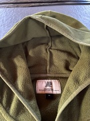 Albino & Preto Jacket Mens Medium Green BJJ Fleece Garment Hooded Full Zip