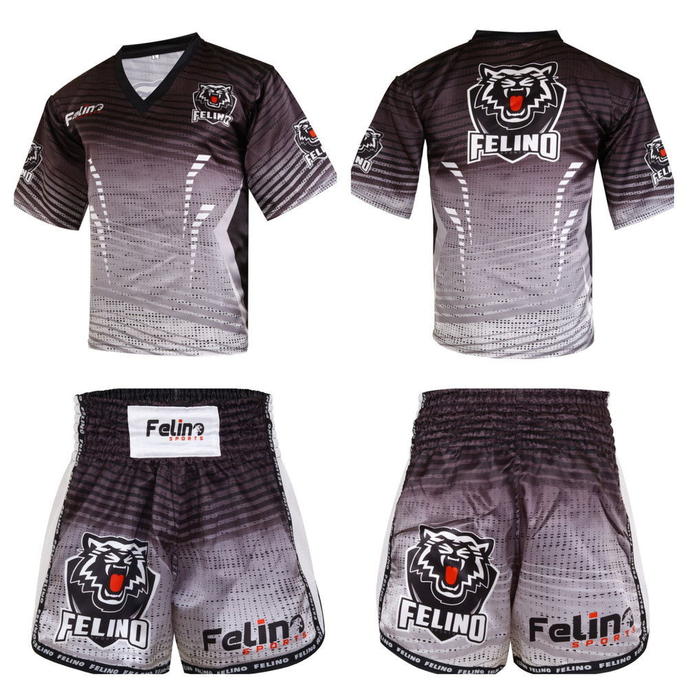 Felino 2 Piece Sublimated Kick Boxing Muay Thigh Mixed Martial Arts Uniform Set