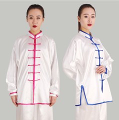 Chinese Kung Fu Tai Chi Silk Uniform Martial Arts Wushu Wing Chun Sets Unisex