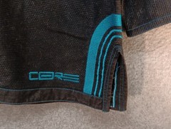Sanabul Jacket Top Adult’s Size A1 Black And Teal Gi Jiu Jitsu Martial Arts GUC