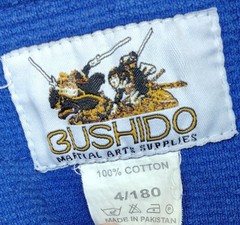 Bushido Martial Arts Supply Jiu Jitsu Kimono Gi Blue Heavyweight 4/180