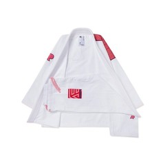 Albino and Preto BRP Herringbone Classic BJJ Gi Brazilian Jiujitsu Kimono MMA