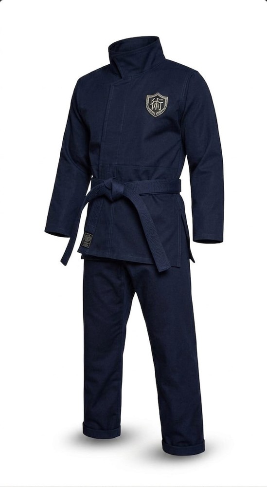 Satoru Gojo Cosplay Costume Jujutsu High School Uniform Anime Karate Gi Set Navy