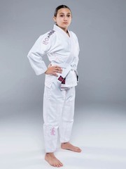Fuji Kids Childrens Blossom Brazilian Jiu Jitsu Gi Jiu-Jitsu BJJ – White / Pink