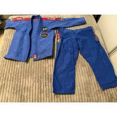 Atama New Light BJJ Kimono Gi Blue Size F3 Brazilian Jiu Jitsu Uniform No Belt