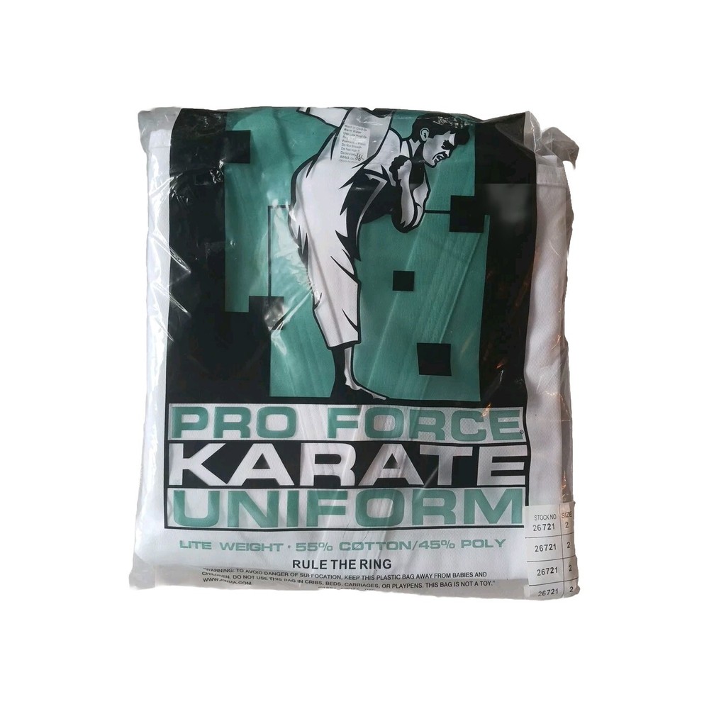 Pro Force Karate Uniform Size 2 Stock #26721 55% Cotton/45%