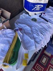 Pak’s Tang Soo Do Martial Arts Uniform White Size 3 with Belts & Chest Guard