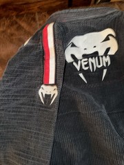 Venum Challenger BJJ Gi Jacket Black with Internal Pattern 100% Cotton Jujitsu L