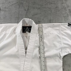 Gracie Jiu-Jitsu Official Kids Gi Jacket 0/130 White 100% Cotton BJJ Kimono
