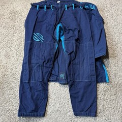Sanabul BJJ Jiu Jitsu Gi Uniform Set Mens A3 Blue Kimono Jacket Pants