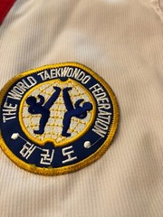 Taekwondo Top Sun Sports White Martial Arts CHILD KID SZ 0000 Patches Halloween