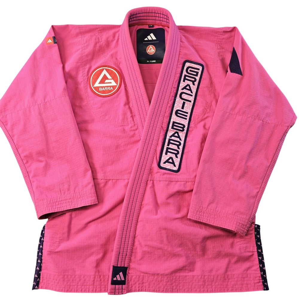 Adidas Jiu-Jitsu Gi Jacket Womens XL Pink Gracie Barra F4 X-Large Patch No Belt