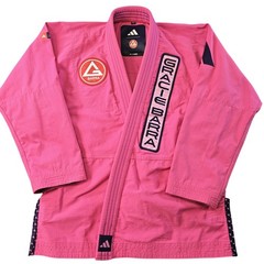 Adidas Jiu-Jitsu Gi Jacket Womens XL Pink Gracie Barra F4 X-Large Patch No Belt