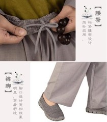 Shaolin Monk Zen Lay Clothes Buddhists Meditation Uniform Temple Monk Robe Suits