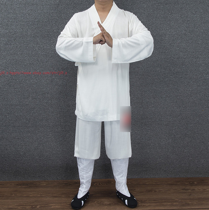 New White Shaolin Wudang Taoist Robe Tai chi Suit Kung fu Martial arts Uniforms