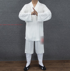 New White Shaolin Wudang Taoist Robe Tai chi Suit Kung fu Martial arts Uniforms