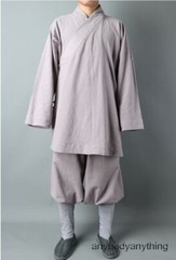 2PCS High-grade Cotton&Linen Shaolin Monk Kung Fu Clothing Zen Buddhist Uniforms