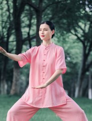 Summer Breathable Short Sleeve Kung Fu Shirts Wing Chun Training Vintage Sport