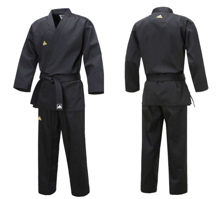 Adidas ADI-OPEN Dobok Men’s Champion Uniform Black Taekwondo Hapkido Karate TKD