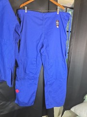 Fuji Kimonos Gi Set Men Sz 5 Blue Jiu Jitsu Uniform Jacket Pants Traditional