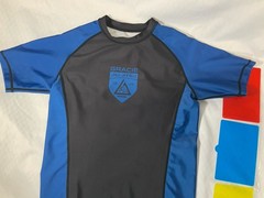 Jiu-Jitsu Gi Uniform Rash Guard Blue/Black Youth Large Made in USA
