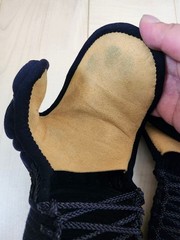 Kendo Gauntlets Navy L Size One Minute Hand Embroidery Cotton Deerskin #26071701