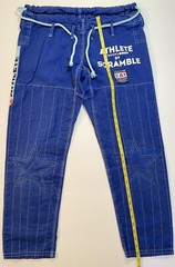 Gi Kimono Ghee Pants Judo Set Jiu Jitsu Karate Blue Scramble Adult 32×32 Large