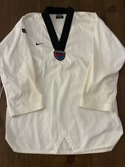 Nike Taekwondo Top Mens Size 9/190cm Black Collar Uniform Martial Arts