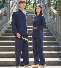 Chinese KungFu Tang fu Unisex Tai Chi Uniforms Clothing YOGA Fitness Zen Clothes