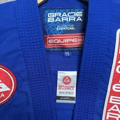 Gracie Barra Carlos Gracie Jr. Equipe Edition Jiu Jitsu Youth Sz Y5 Gi Top Blue