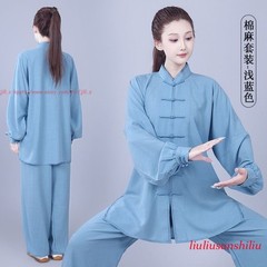 Unisex Kung Fu Tai Chi Suit Cotton Linen Shirt+Pants Wushu Martial Art Uniforms