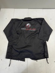 Wolf Black 2 Piece Martial Arts Long Sleeve Pants Outfit Mens Size 400