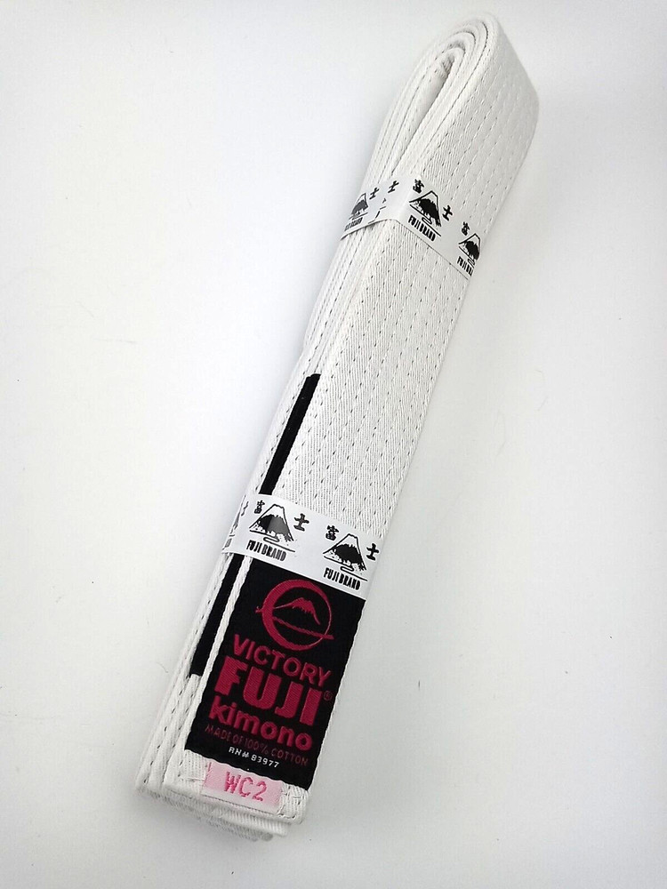 Victory Fuji Kimono Jiu Jitsu Belt White (100% cotton) New WC2 RN#83977